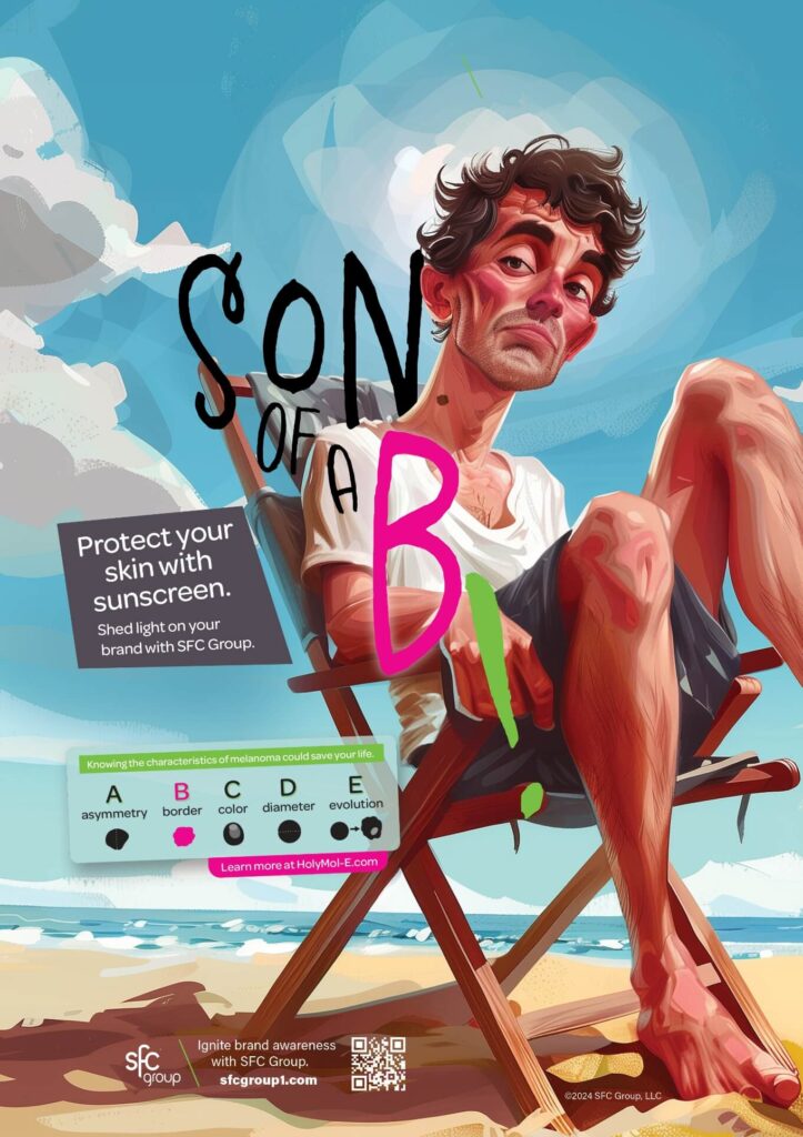 a man in a white T-shirt is sunbathing on a sun lounger. an inscription next to him "son of a B!"